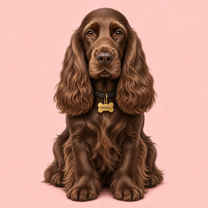 Whisky, the resident cockapoo